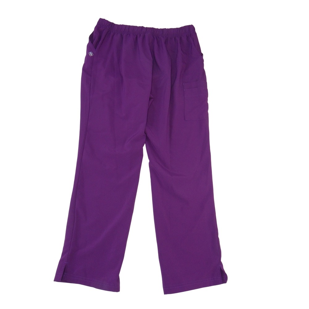 Easy Stretch by Butter-Soft Purple Scrub‎ Pants Womens Large Drawstring Cargo